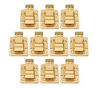 Pestillo de Palanca, Pestillo de Maleta de Cofre de Caja de Acero Inoxidable Dorado, Gran Fuerza de Tracción, Instalación Simple para Caja, Joyero, Cierre de Palanca