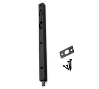 Pestillo de perno empotrado de embutir de, Black 12 INCH | Ranura para tirar con dedo para entradas interiores empotradas, carcasa reforzada para aberturas de servicios