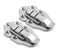 Pestillo de pico de pato antiguo para cajas de madera, cajas de almacenamiento de joyas, cofres de herramientas y cierres de puerta de gabinete (plateado)