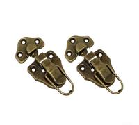 Pestillo de pico de pato antiguo para cajas de madera, cajas de almacenamiento de joyas, cofres de herramientas y cierres de puerta de gabinete (bronce)