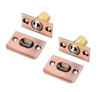 Pestillo de puerta armario, 2 piezas latón puro, placa golpe, pestillo con bola, rodillo for, accionamiento en, cerraduras hardware ajustables(E)