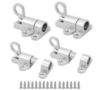 Pestillo de puerta automático, 4 unidades, para puerta de balcón, pestillo corredizo con tornillo y muelle, pequeño cerrojo para puerta, pestillo de resorte para interior y exterior