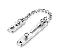 Pestillo de puerta cadena acero inoxidable 304, cerradura negra, dorada, bronce plateada, Hardware seguridad Para Puerta(Sliver)