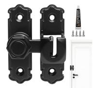 Pestillo de puerta corredera - Pestillos de puerta de baño sin perforaciones, herrajes de bloqueo de metal duraderos, mecanismo de bloqueo fácil de instalar para puertas correderas | baño, dormitorio