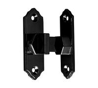 Pestillo de puerta de acero inoxidable de 90 grados para puerta corredera de granero con función antipalanca y base gruesa para una instalación segura (negro)