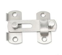 Pestillo de puerta de acero inoxidable resistente para armarios y puertas, con un diseño clásico de gancho y ojo con agujeros avellanados (ángulo plano pequeño)