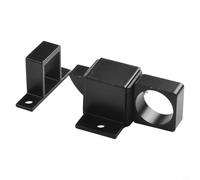 Pestillo de puerta de aleación de aluminio con cerradura automática con resorte diseñado para asegurar el marco y otras puertas en entornos domésticos y de oficina (negro)