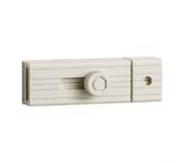 Pestillo de puerta de aleación de zinc con innovador mecanismo de brillo automático para seguridad nocturna (gris claro)