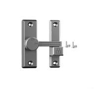 Pestillo de puerta de aleación de zinc de seguridad para el hogar Adecuado para puertas deslizantes, graneros y baños (gris)