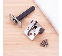 Pestillo de puerta de aleación de zinc resistente y cerradura de cadena de seguridad con resistencia a la tracción reforzada para una protección fiable en varias puertas (plateado)