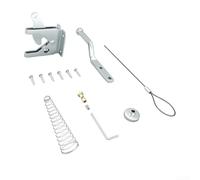 Pestillo de puerta de bloqueo automático resistente con palanca de gravedad automática para puertas de PVC de metal de madera al aire libre piscina patio valla seguridad negro (blanco2)