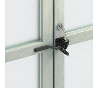 Pestillo de puerta de patio con bloqueo automático estilo gravedad con cable de resorte ajustable para puertas de madera o metal que se balancean hacia adentro y hacia afuera