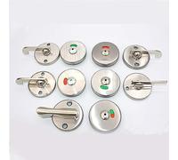 Pestillo de puerta, pestillo, pestillo de puerta corredera, 1 PCS Cerradura de baño de acero inoxidable Indicador de baño público Cerradura de puerta Perno de seguridad de privacidad Vacante compromet