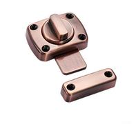 Pestillo de puerta sin llave de aleación de zinc para armarios de cocina, cajas de joyería, cobertizos, garajes, caravanas, almacenamiento seguro para muebles con tornillos antirrobo, acabado negro
