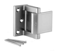 Pestillo de refuerzo de cerradura de puerta, para puertas oscilantes, protector de puerta de alta seguridad de 800 libras, con tornillos endurecidos de 3 pulgadas, seguro para niños y resistente a