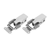 Pestillo de resorte Cerradura de cierre resistente y duradero Hebilla de cierre seguro Accesorio de hardware para cajas de herramientas Equipaje Acero inoxidable 201 niquelado 2 (Hierro niquelado