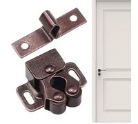 Pestillo de rodillo de tensión de doble bola para puerta de armario | Pestillo de metal para muebles, doble rodillo, hebilla de puerta con ventosa para cocina, sala de estar, dormitorio, hogar