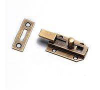 Pestillo de seguridad de latón macizo for puerta (1 pieza): cerradura deslizante versátil for puertas, gabinetes y ventanas.(Antique bronze,4cm)