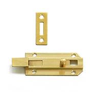 Pestillo de seguridad de latón macizo for puerta (1 pieza): cerradura deslizante versátil for puertas, gabinetes y ventanas.(Copper bright,6cm)