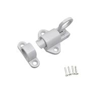 Pestillo De Seguridad Para Puerta Pestillo de puerta aleación aluminio, Perno cierre automático, anillo tracción, cerradura rebote resorte, pestillos seguridad for ventana(White)
