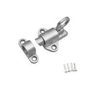 Pestillo De Seguridad Para Puerta Pestillo de puerta aleación aluminio, Perno cierre automático, anillo tracción, cerradura rebote resorte, pestillos seguridad for ventana(Silver)