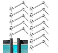 Pestillo de Seguridad para Vallas de Piscina | Juego de 12 Piezas en Acero Inoxidable,Exterior Hardware De Privacidad con Muelle para Puerta De Piscina Cobertizo Gabinete Baño