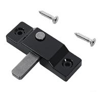 Pestillo de ventana plegable para vidrio deslizante con cuerpo de acero inoxidable y placa de bloqueo reforzada para seguridad (P)