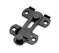 Pestillo deslizante de acero inoxidable de 180° for puerta, estilo vintage, for gabinetes, fácil instalación con herrajes incluidos.(Black,Short)