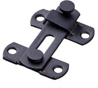 Pestillo for puerta de granero, cerradura deslizante abatible for, hebilla cerrojo acero inoxidable en ángulo recto, jaula, herrajes seguridad con tornillos for ventana, 1 unidad(3inchblack 180)