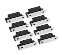 Pestillo magnético para puerta, 6 kg, fuerza de tracción, para armario de cocina, armario de cocina, cierres de metal negro, 46 x 15 x 14 mm, paquete de 10