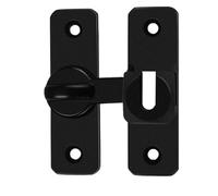 Pestillo para puerta de granero, 2,95 pulgadas, cerradura de seguridad de 90 grados, cerradura antirrobo de acero inoxidable para la seguridad del hogar, cerradura de seguridad negra para armarios de