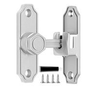 Pestillo para puerta de granero | Cerradura de puerta corredera de 90/180 grados | Pestillo de gancho de seguridad, de seguridad, pestillo de puerta, pestillo deslizante de garaje con 4