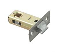 Pestillo tubular con placa frontal plana, cierre interno reversible para puerta, herrajes de aleación de zinc para puertas de apertura izquierda o derecha (40 mm)