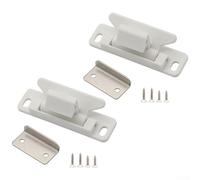 Pestillos de cajón de remolque, 2 piezas de pestillo de entrada de RV con tornillos, retenedor de cajón para mantener los cajones seguros para remolques y campistas (blanco)