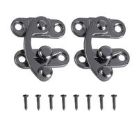 Pestillos de gancho en miniatura con brazo oscilante para maletas vintage y puerta de armario con cierre seguro, 1 par de cierres para puerta de armario