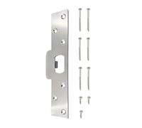 Pestillos de puerta de acero inoxidable, placa de seguridad con placas dobles para puertas, parte trasera gruesa, dispositivo de seguridad de doble chapado, combo de refuerzo