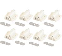 Pestillos magnéticos de empuje, un solo imán atrapa presión for abrir armario Invisible, juego 4/8 piezas(8pcs Cream-colored)