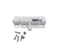 Pestillos para Puertas 4 Uds perno de barril 2/3/4/5/6/8 pulgadas pestillo puerta aleación aluminio blanco Hardware bloqueo for seguridad casa(4inch)