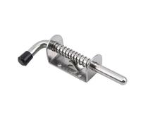 Pestillos para Puertas Pestillo de cerradura puerta garaje, pestillo resorte acero inoxidable, pestillos perno, barril seguridad, Hardware bisagra gabinete, 1/2 Uds(Silver-1pcs)