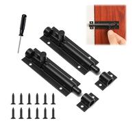 Pestillos para Puertas,Pestillo Deslizante con Tornillos,Cerrojos de Puerta Bloqueo Deslizante,Cerrojo Perno de Puerta de Acero Inoxidable,Pestillo Puerta para puertas de granero,Baños,Ventanas