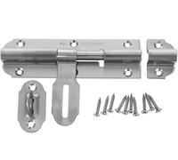 Pestillos tubulares, cerradura de pestillo, puerta corredera, juego ventana deslizante izquierdo y derecho 1 pieza con gabinetes for aplicaciones seguridad(Silver Right,4in)