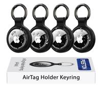 PESTON Llavero AirTag, Funda para Apple AirTag 1ª y 2ª Gen, IP67 Pack de 4
