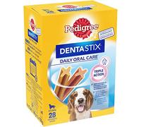 PEDIGREE 12421/236 Aperitivos para Perros Dentastix Mediano Cuidado Dental Diario para Perros medianos 10-25 kg, 28 Palos (1 x 28 Palos)