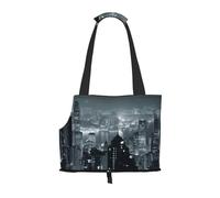 Pet-Aerial Night of View Hong Kong - Bolsa portátil con estampado de Hong Kong, ligera y transpirable, adecuada para sacar mascotas pequeñas.