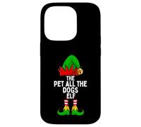 Pet All The Dogs Elf Matching Family Christmas Carcasa para iPhone 14 Pro
