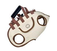 Pet Backpack, Dog Carrying Bag with Snack Pouch, Portable and Adjustable Pet Travel Supply, Comfortable Design for Daily Use, Camping, Car, Walking, Biking, Interior, Brown Colored