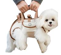 Pet Backpack, Dog Carrying Bag with Snack Pouch, Portable and Adjustable Pet Travel Supply, Comfortable Design for Daily Use, Camping, Car, Walking, Biking, Interior, Brown Colored