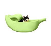 PET BANANA NEST - Annaccia para animales domésticos, de frutas | Franela suave, diseño de plátano caliente, vaina para dormir de peluche amarillo, cómodo , crice