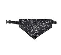 Pet Bandana with Adjustable Buckle | Soft Polyester Scarf for Dogs/Cats | Washable & Sturdy Pet Neck Accessory | Colorful Patterns (M)