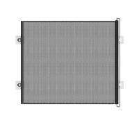 Pet Barrier, Cat Safety Gate, Mesh Door Guard, Gray, Retractable Design Feature, Tool Free Installation, Ideal for Staircase Blocking, Indoor Hall Separation, Baby Toddler Animal Containment
